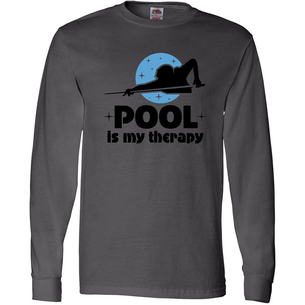 Billiards Pool is My Therapy Long Sleeve T-Shirt for Men & Women - Funny Cue Sports Graphic Tee - Perfect for Pool Halls, Game Nights & Casual Wear