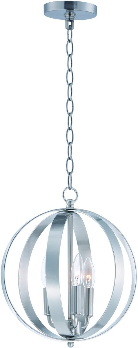 12W Provident 3-Light Chandelier in Satin Nickel Finish - Perfect for Dining Room, Bedroom, or Entryway Lighting