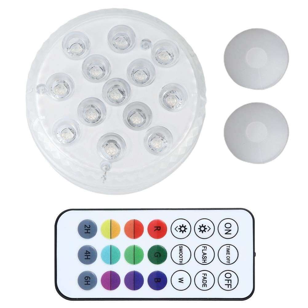 Fdit LED Submersible Lights - 13LED Remote Control for Pool & Aquarium