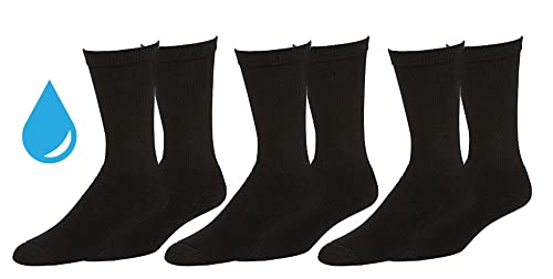 5 Water - Waterproof Socks for Rain and Snow - Medium Size Black 3 Pack - Ideal for Hiking, Camping, and Outdoor Adventures