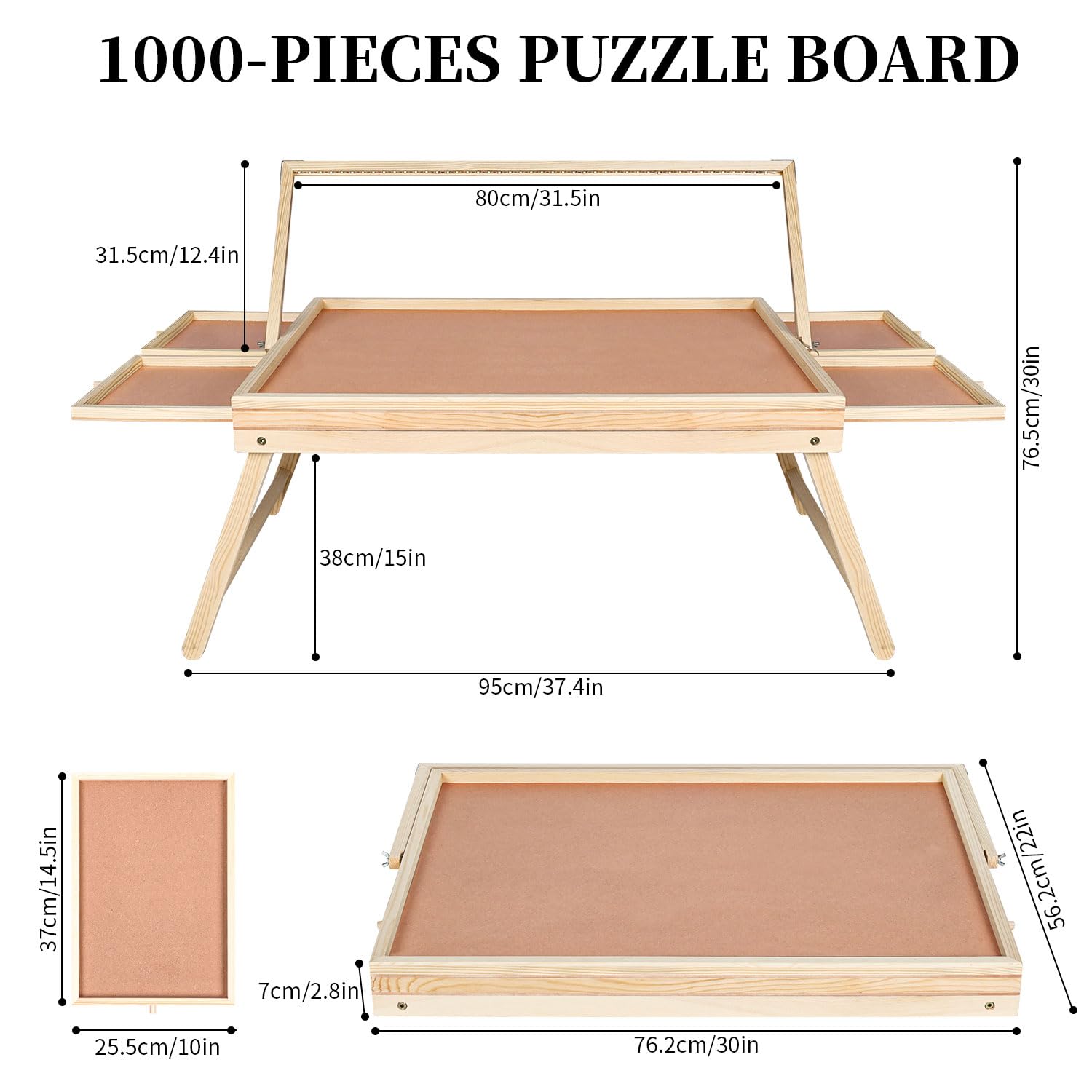 Premium 1000-Piece Wooden Table Puzzle for Adults - 30