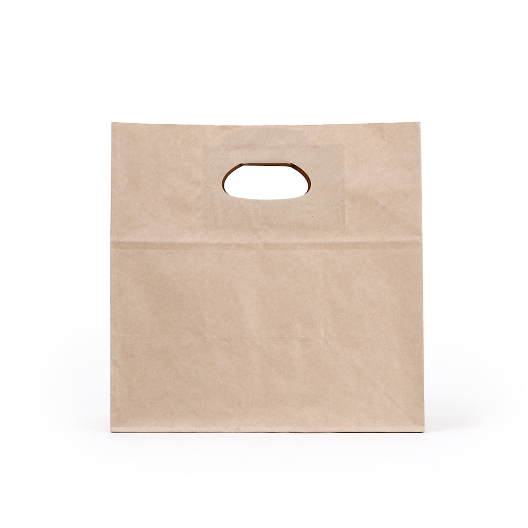 Eco-Friendly Kraft Paper Take Out Bags with Handles - 11