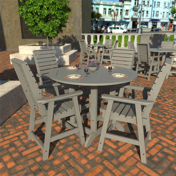 Glennville 5-Piece Round Counter Height Dining Set - Perfect for Small Spaces, Breakfast Nooks & Modern Kitchens