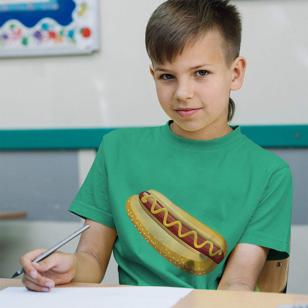 Funny Hot Dog Toddler T-Shirt - Cute Cotton Tee for Boys & Girls (3T) - Aqua Blue Meat Design - Perfect for Playdates, Birthday Parties & Family Outings