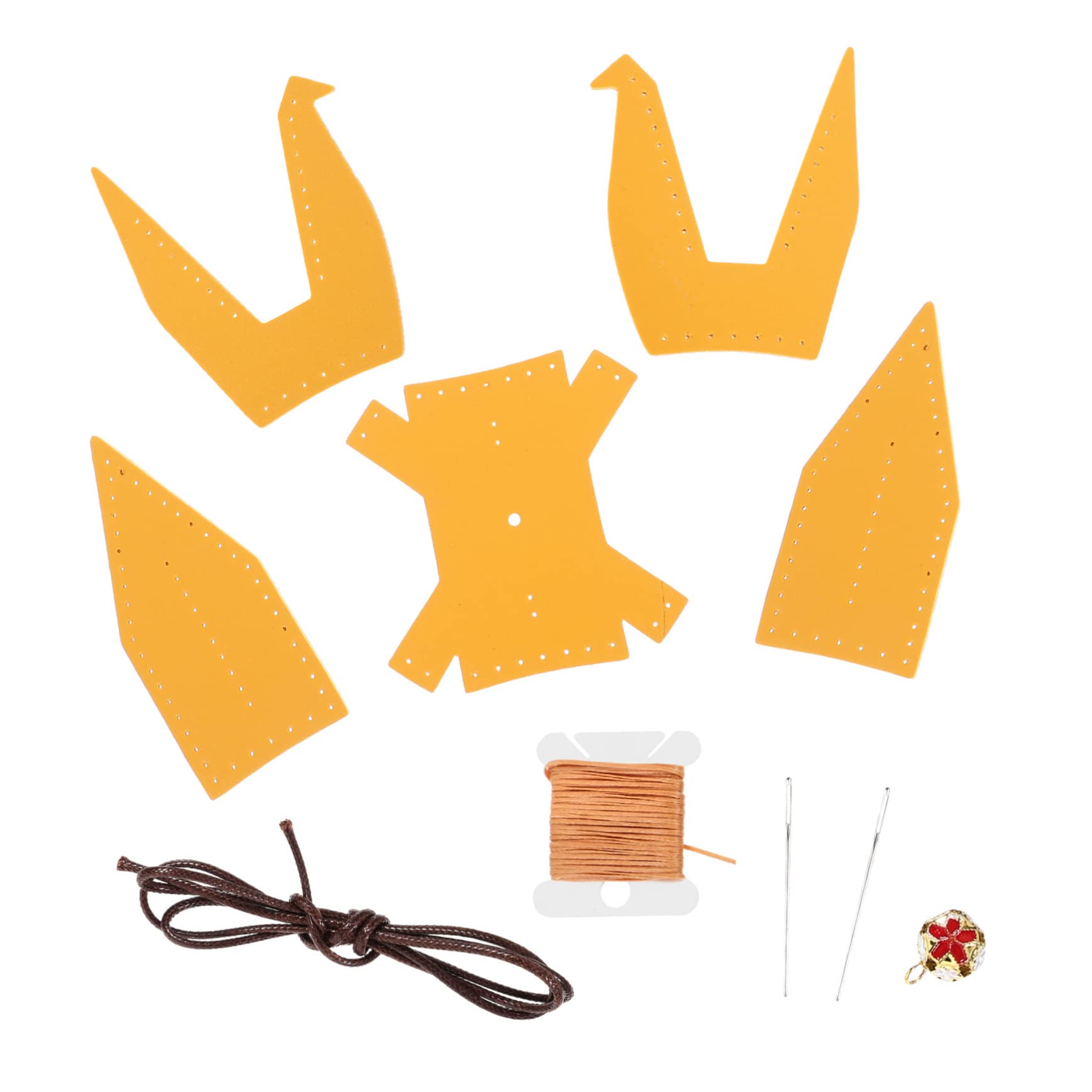 SAFIGLE DIY Leather Origami Crane Kit for Car Interior Decor