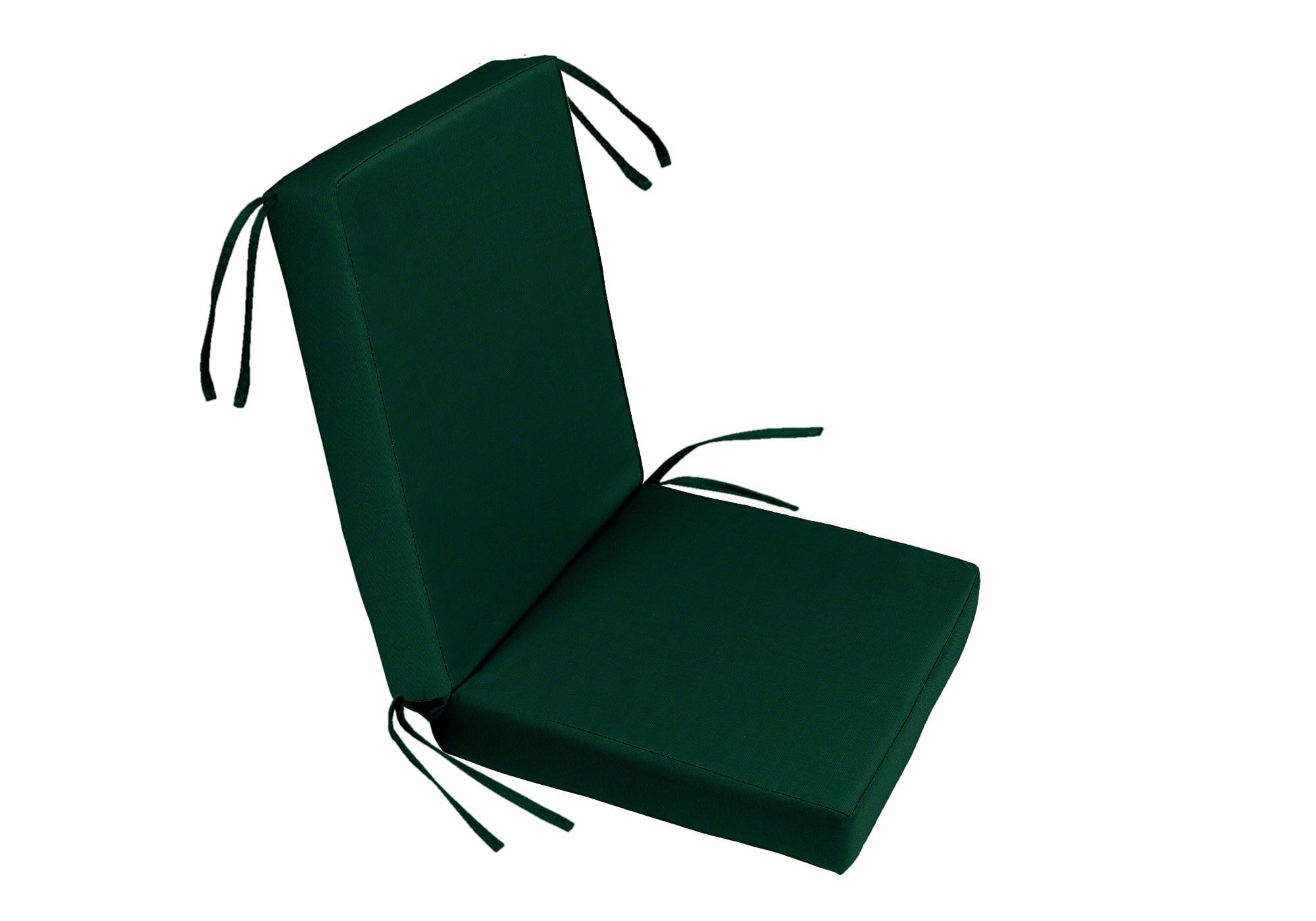 Sunbrella Chair Cushion Set 22x22.5x3 Inches - Waterproof Outdoor/Indoor Seat & Back Cushions with Pinched Design in Forest Green | Perfect for Patio Furniture, Poolside Lounging & Garden Chairs