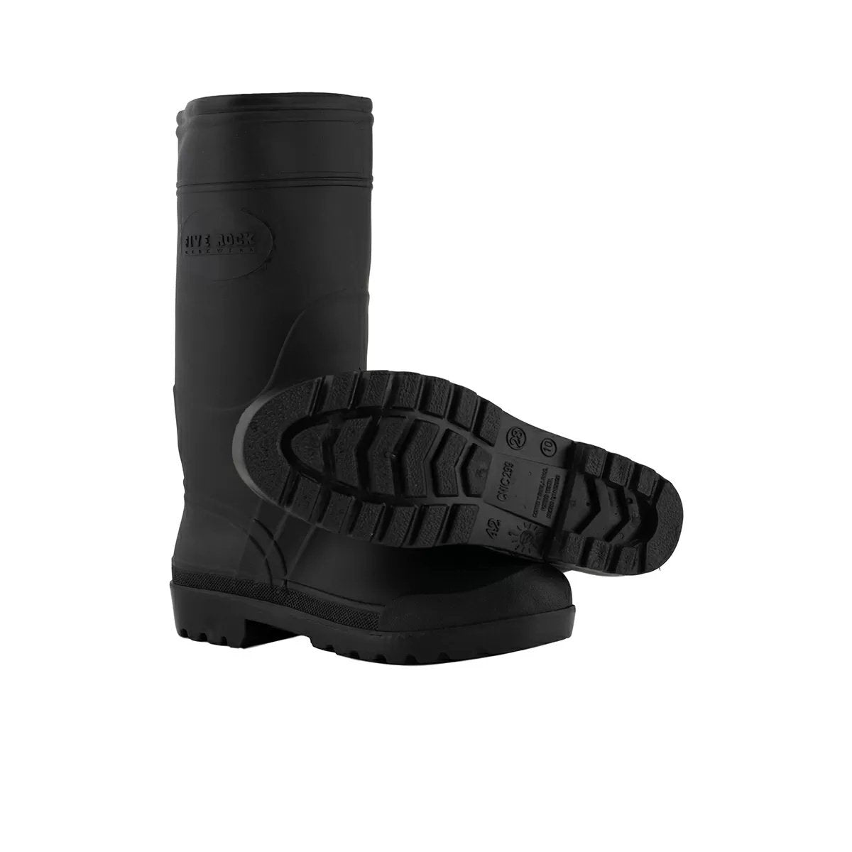 FIVE ROCK® Classic Boots for Men Women - Waterproof Leather Ankle Boots with Non-Slip Sole - Perfect for Hiking, Work & Outdoor Adventures