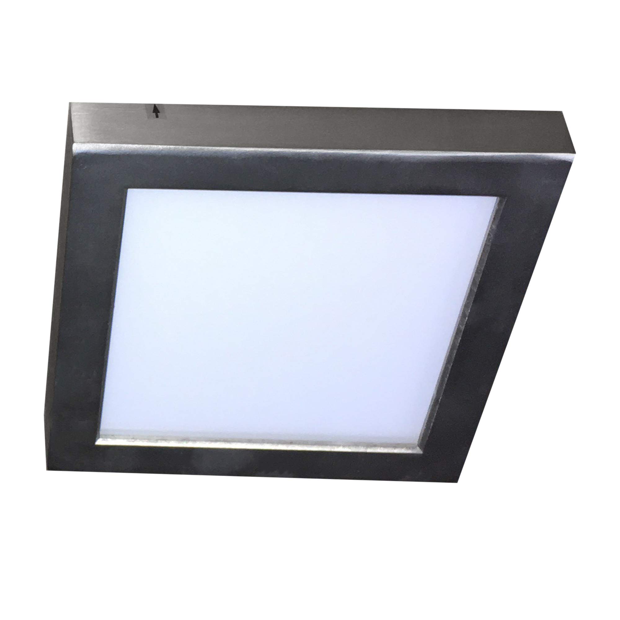 AA Warehousing NBDL1004-7LED-BN Brushed Nickel Flush Mount Ceiling Light - 1 Integrated LED Fixture for Bedroom, Kitchen, Hallway & Office Lighting