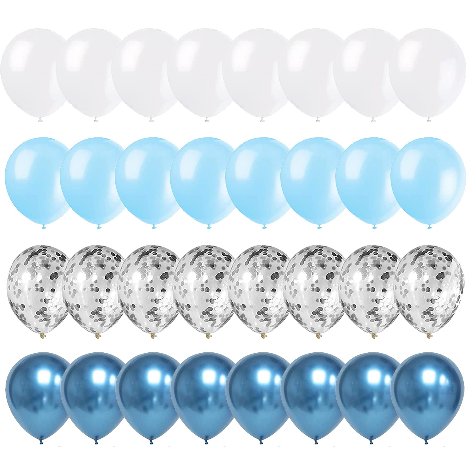 KIRIKOU 138-Piece Blue and White Balloon Garland Arch Kit - 18