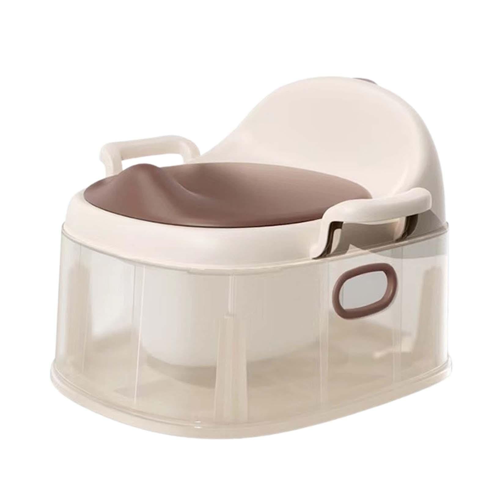 **Esquirla Kids Potty Chair - Non-Slip Toddler Training Toilet for Boys & Girls, Easy to Empty & Clean, Realistic Design, Brown - Perfect for Home, Travel & Daycare Potty Training**