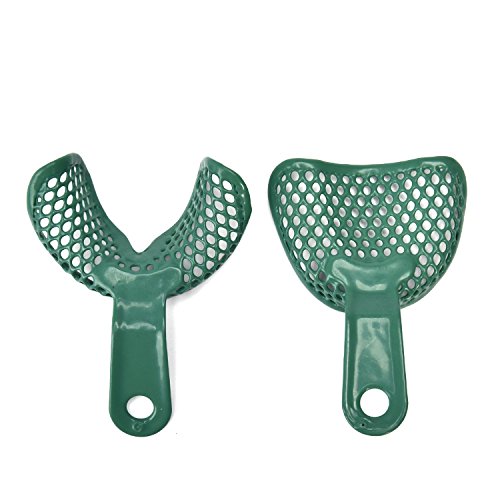 3 Pairs Dental Plastic-Steel Impression Trays for Orthodontics - Upper & Lower Small Size Edentulous Jaw Teeth Tray | Perfect for Dentists, Dental Clinics & Teeth Mold Making