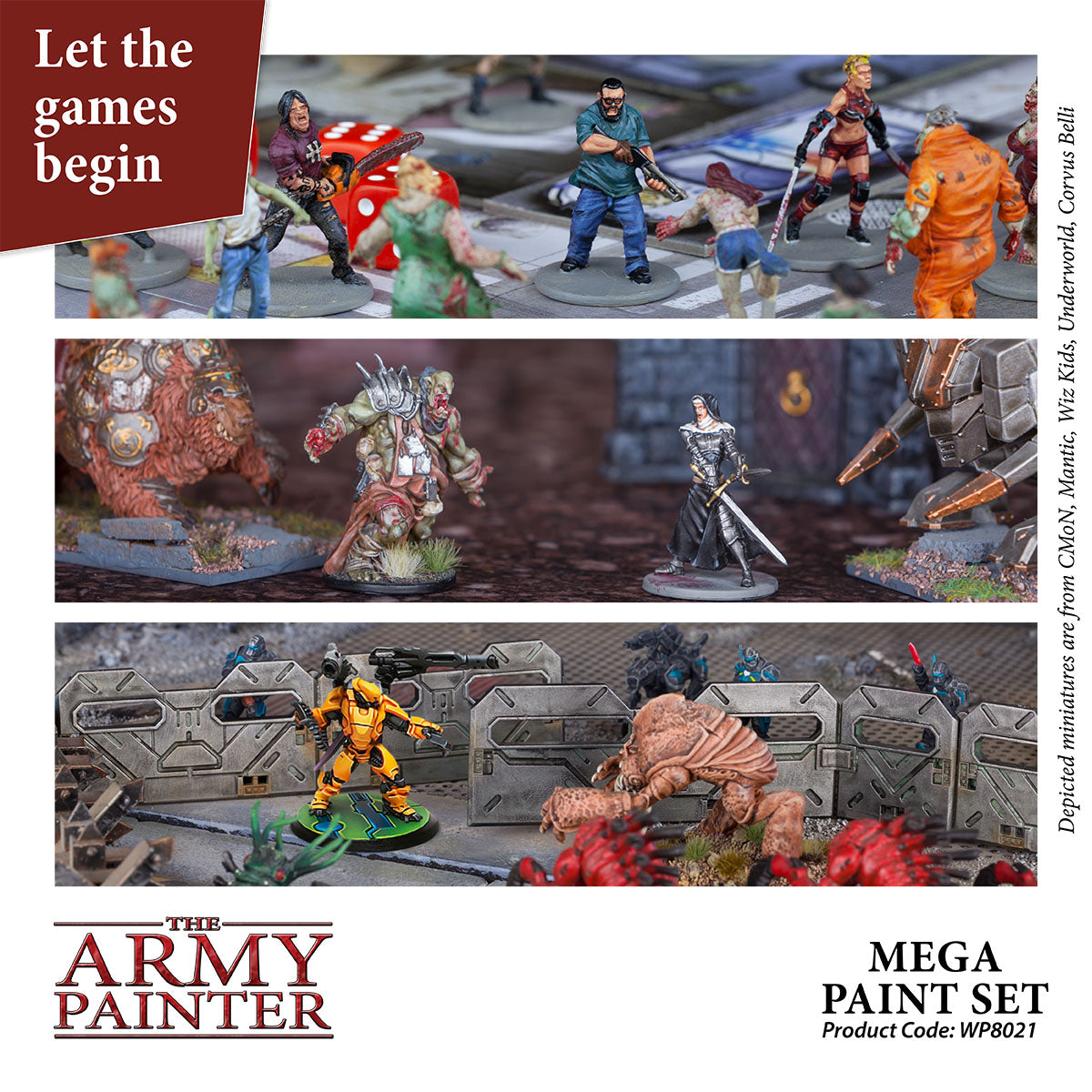 Warpaints: Mega Paint Set for Miniature Models - Premium Acrylic Paints for War Gaming, Tabletop RPG & DIY Crafts