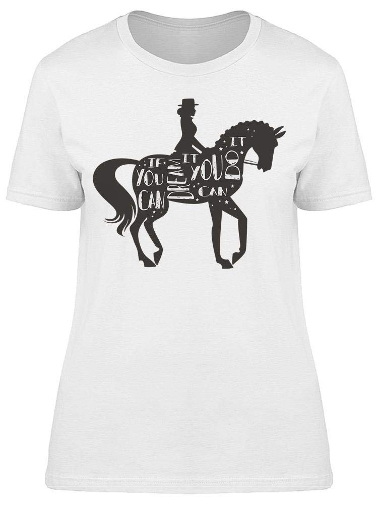 Smartprints 'If You Can Dream It' Women's Graphic Tee - Inspirational Quote T-Shirt for Casual Wear, Workouts & Everyday Outfits