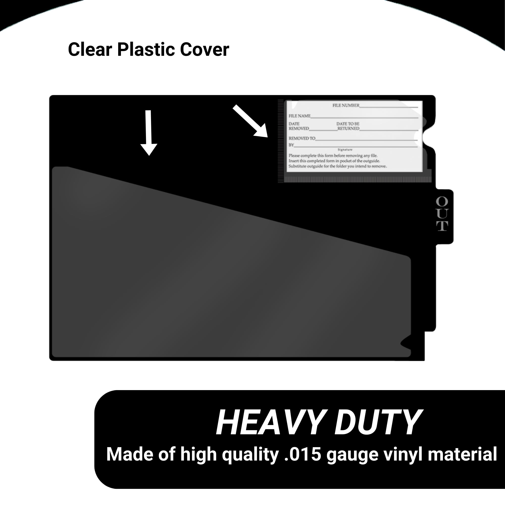 Professional Plastic File Folders - Letter Size 9
