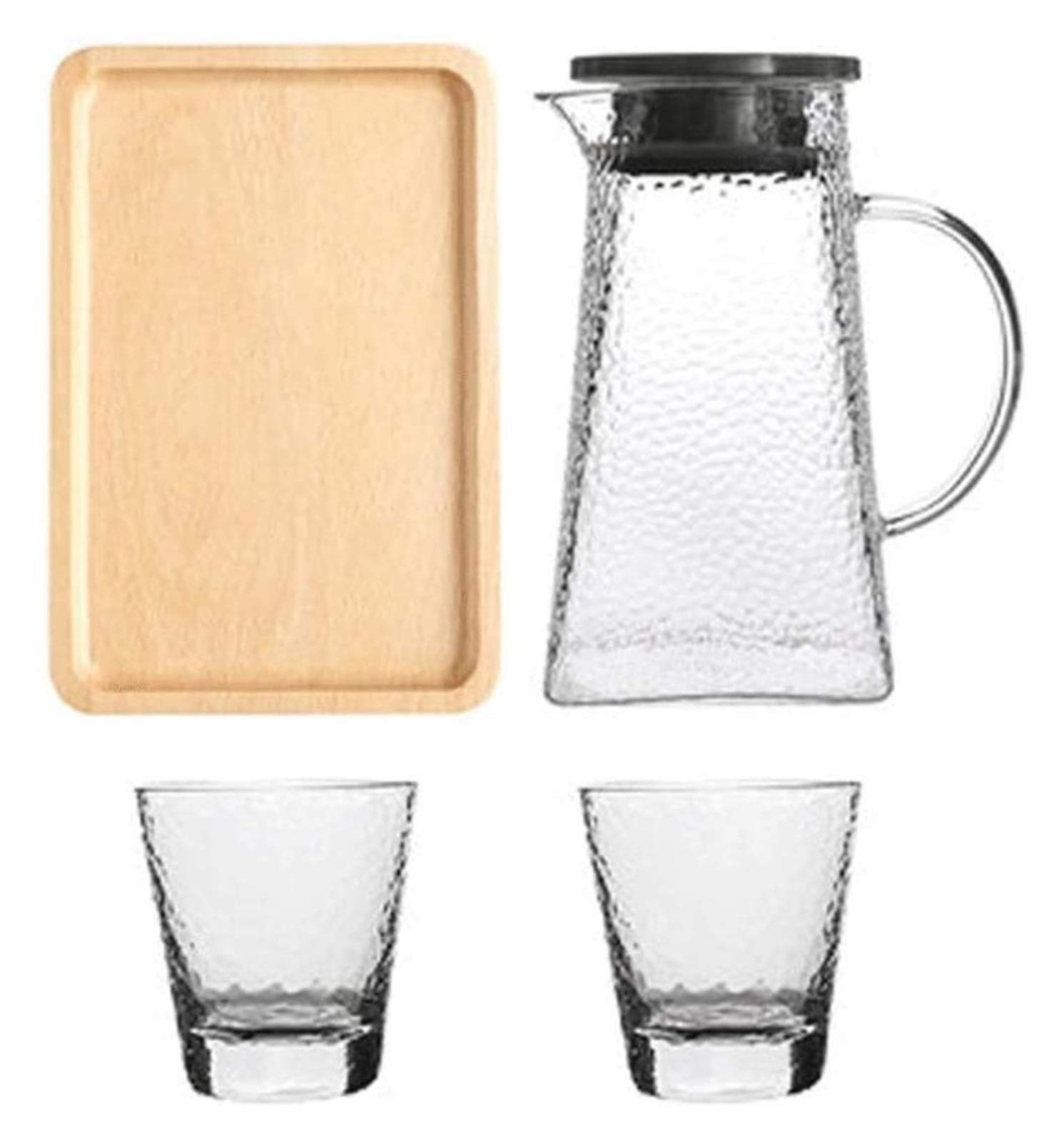 Stemless Wine Glass Teapot Set - Microwave & Dishwasher Safe Transparent Tea Kettle with Explosion Filter for Office & Home Use - Perfect for Brewing Tea, Serving Juice, and Hot Beverages