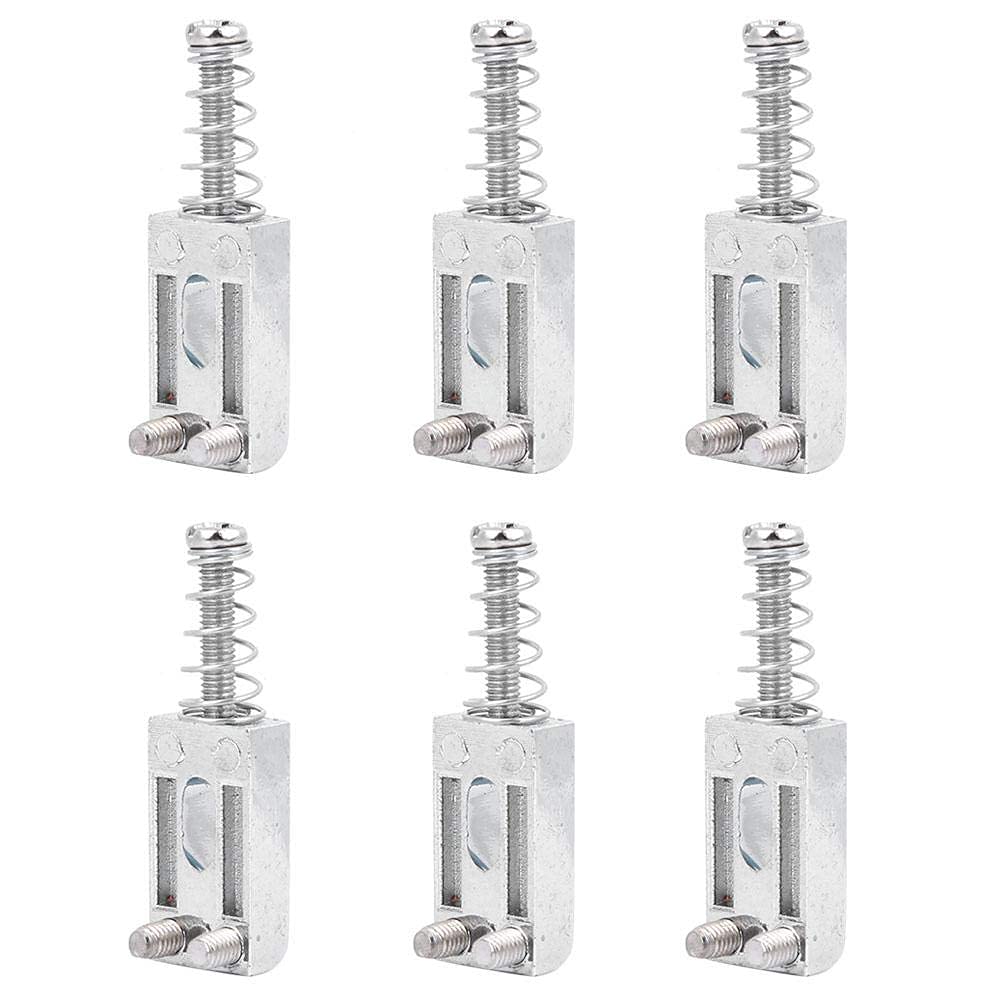 6pcs Bnineteenteam Guitar Tremolo Bridge Saddles with Screw Spring - Black & Silver Electric Guitar Parts & Accessories for Stratocaster - Perfect for Guitar Repair, Upgrades & DIY Projects