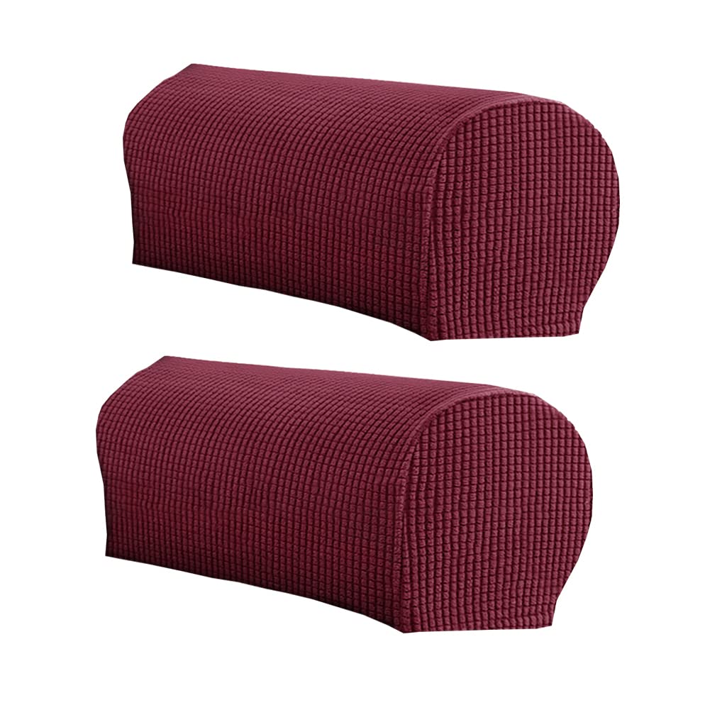 LINGXIYA 2-Pack Stretchable Sofa Armrest Covers - Soft Recliner & Chair Arm Protectors for Furniture - Perfect for Living Room, Office, and Home Decor