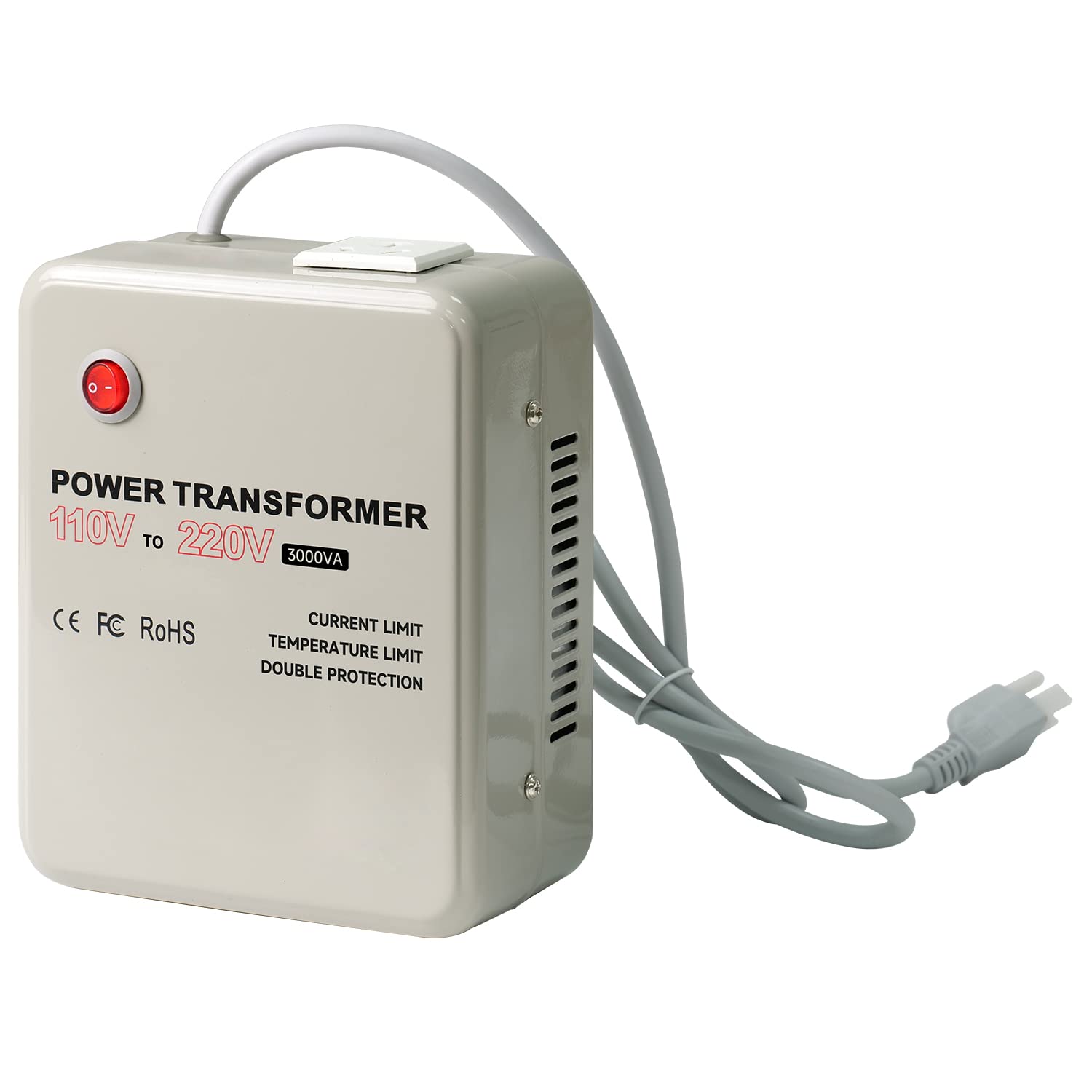 3000VA Magnetic Drill Press Power Converter - 110V to 220V Voltage Transformer with Temperature Protection for Magnetic Drilling Machines | Workshop & Industrial Power Solution
