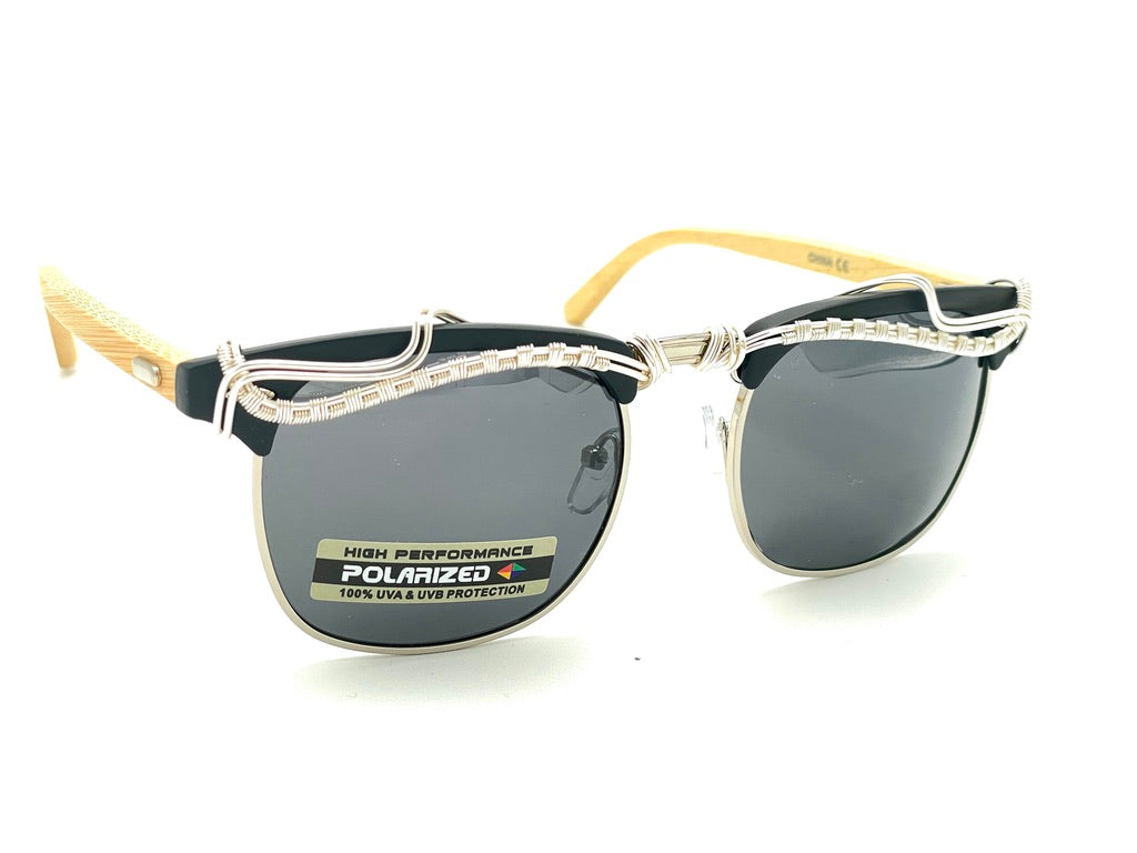 Polarized Bamboo Sunglasses - UV Protection, Lightweight & Stylish for Outdoor Activities, Driving, and Beach Vacations