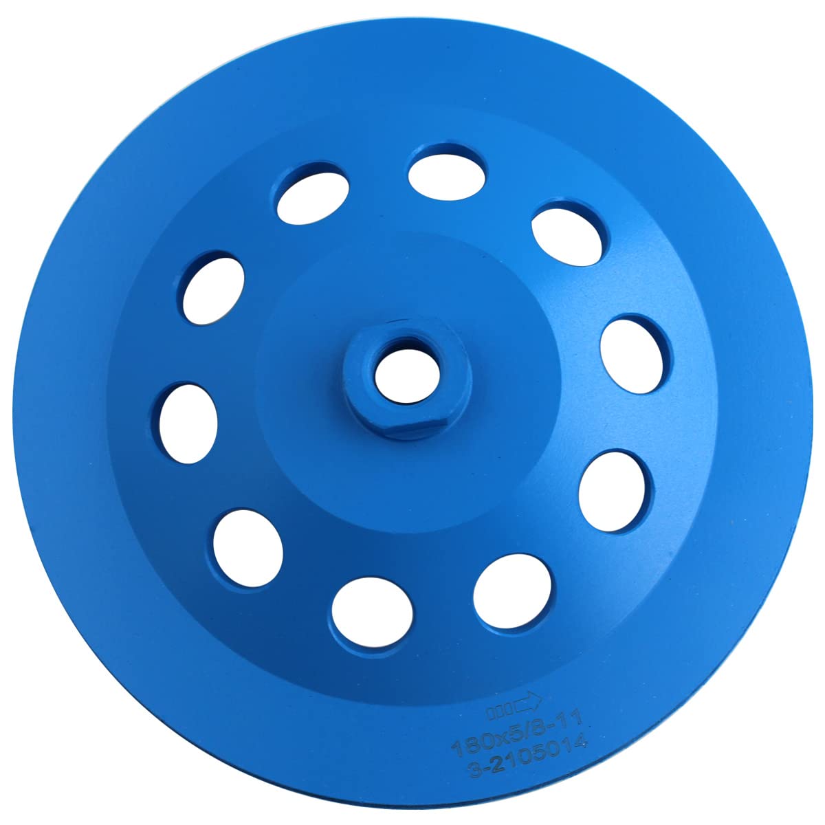 7-Inch Turbo Row Diamond Grinding Cup Wheel for Angle Grinder - 5/8