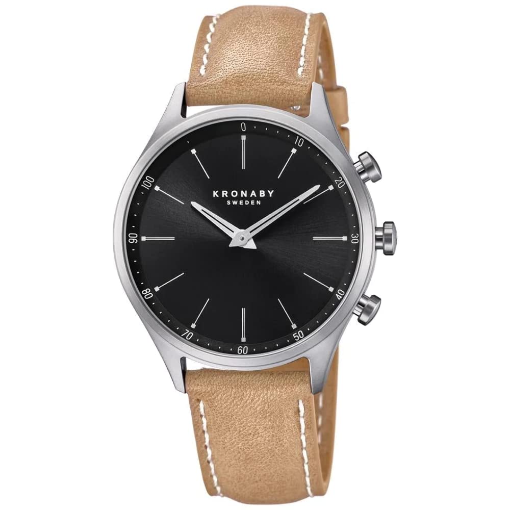 Kronaby Sekel 41 Bluetooth Hybrid Smartwatch for Men - A1000-3123 | Stylish Analog-Digital Timepiece with Smart Notifications, Perfect for Business & Casual Wear