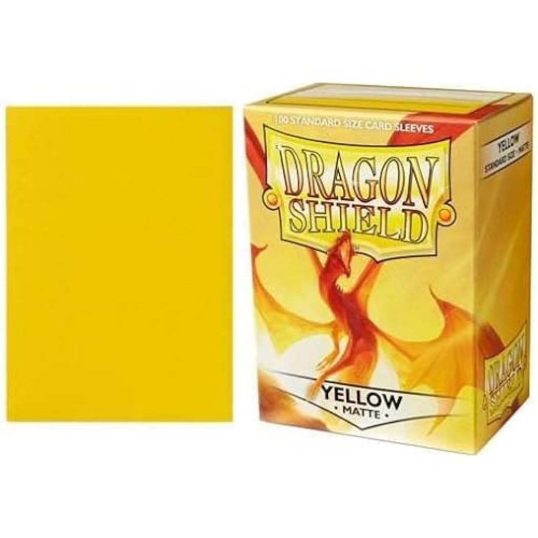 Dragon Shield Matte Yellow Sleeves for Trading Card Games - Premium Protection for MTG, Pokemon, and Yu-Gi-Oh Cards - Perfect for Collectors and Competitive Play