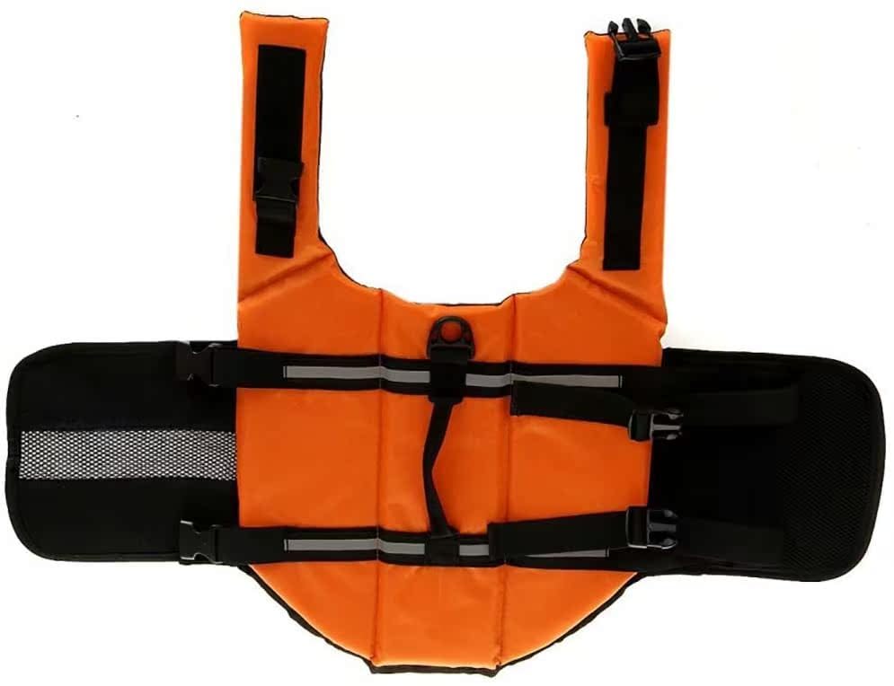 Dog Life Jacket - Swimming Safety Vest with Handle & Buoyancy Aid for Small, Medium & Large Dogs (Orange, XS) - Perfect for Boating, Pool & Beach Water Activities