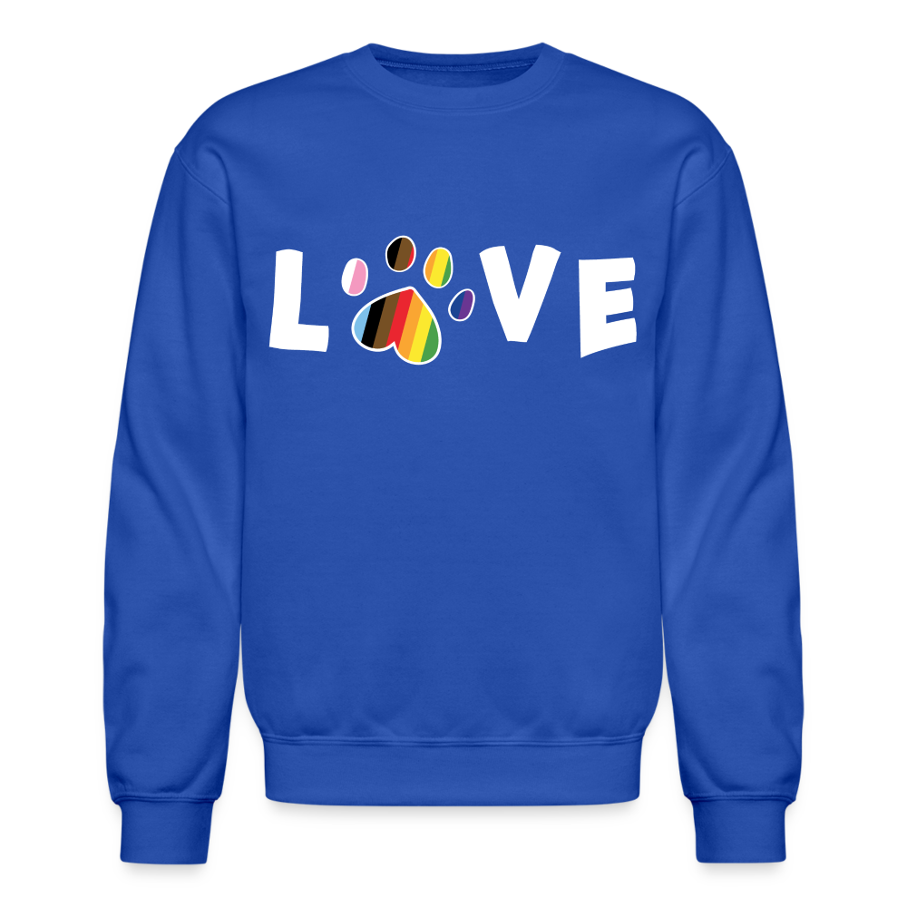 Pride Love Crewneck Sweatshirt - LGBTQ+ Rainbow Graphic Hoodie for Men & Women | Casual Streetwear, Pride Month Celebration, Gay Rights Support