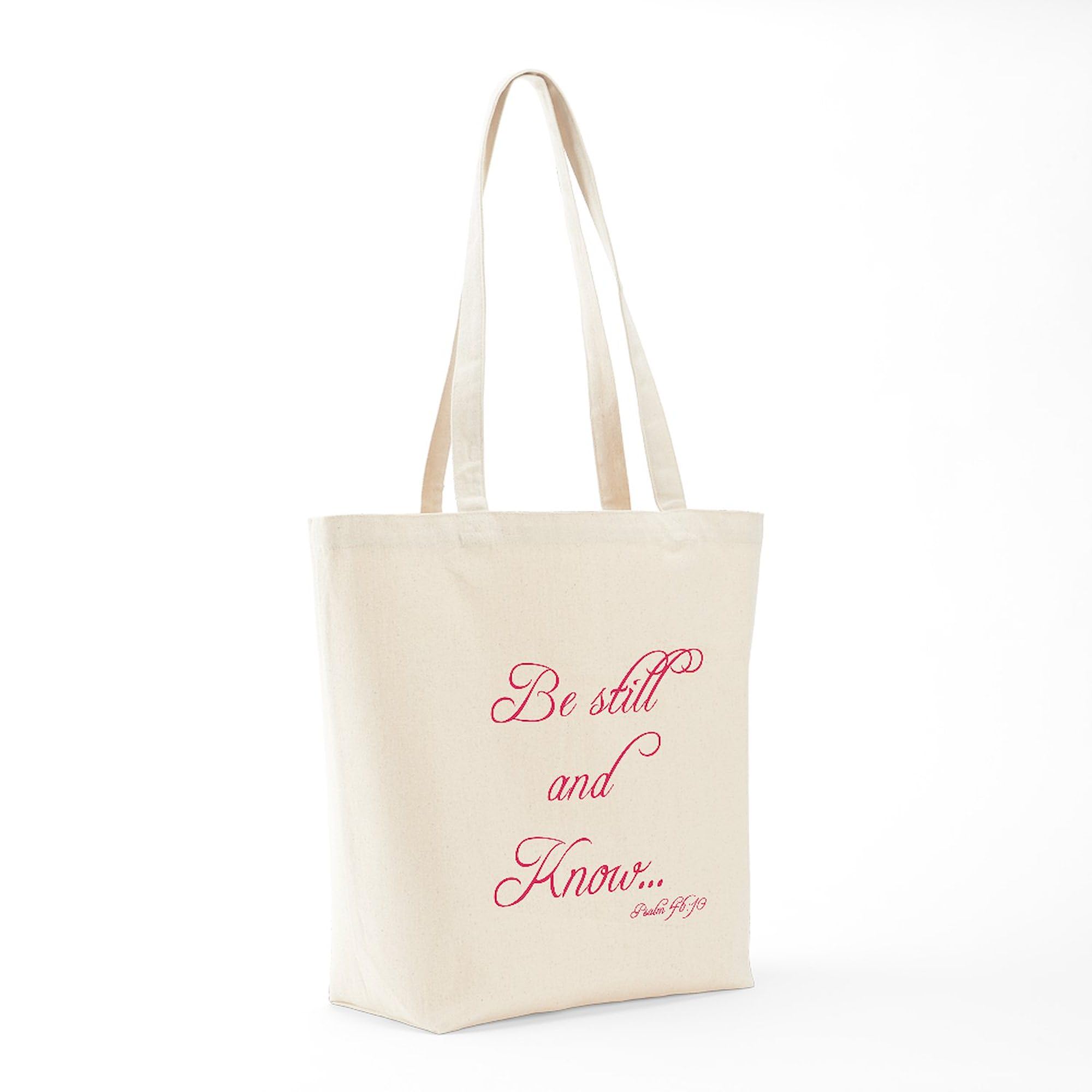 Be Still And Know Tote Bag - Natural Canvas Reusable Shopping Bag for Groceries, Beach & Daily Use | Eco-Friendly Cotton Tote with Inspirational Quote