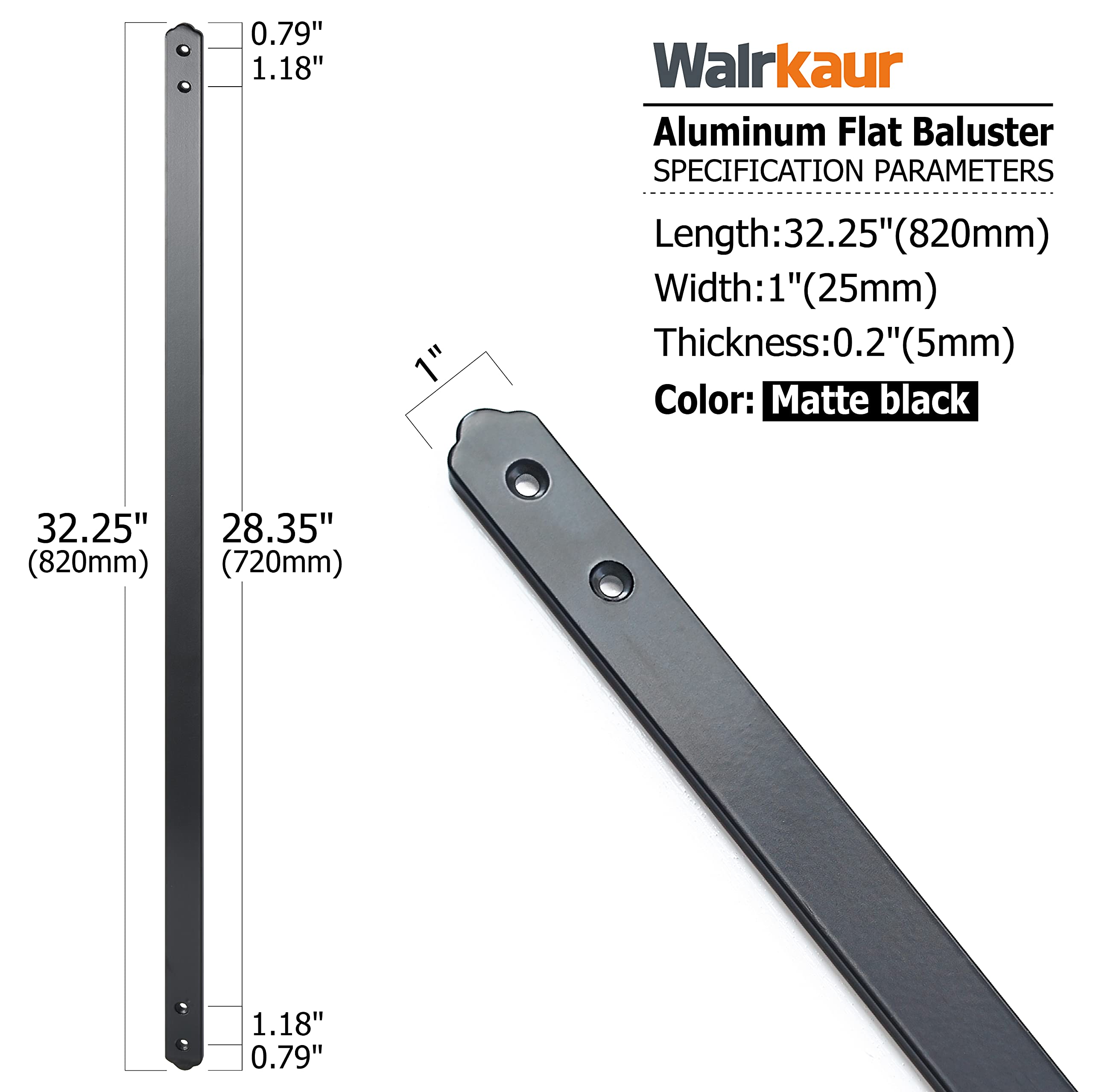 Black Aluminum Deck Balusters - 32.25