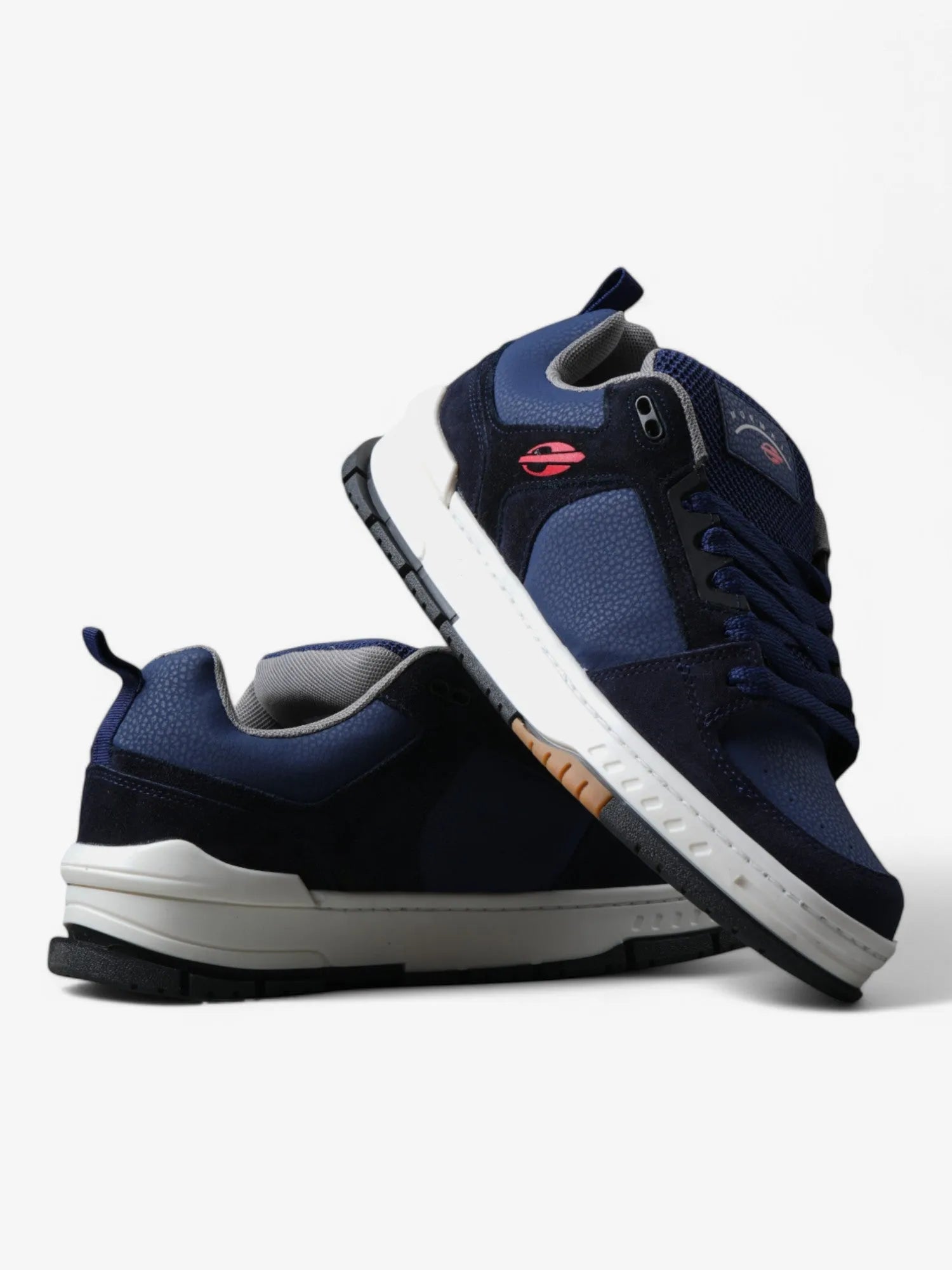 Mormaii Crest Blue and White Running Shoes for Men - Lightweight Comfortable Sneakers for Jogging, Gym Workouts & Daily Walking