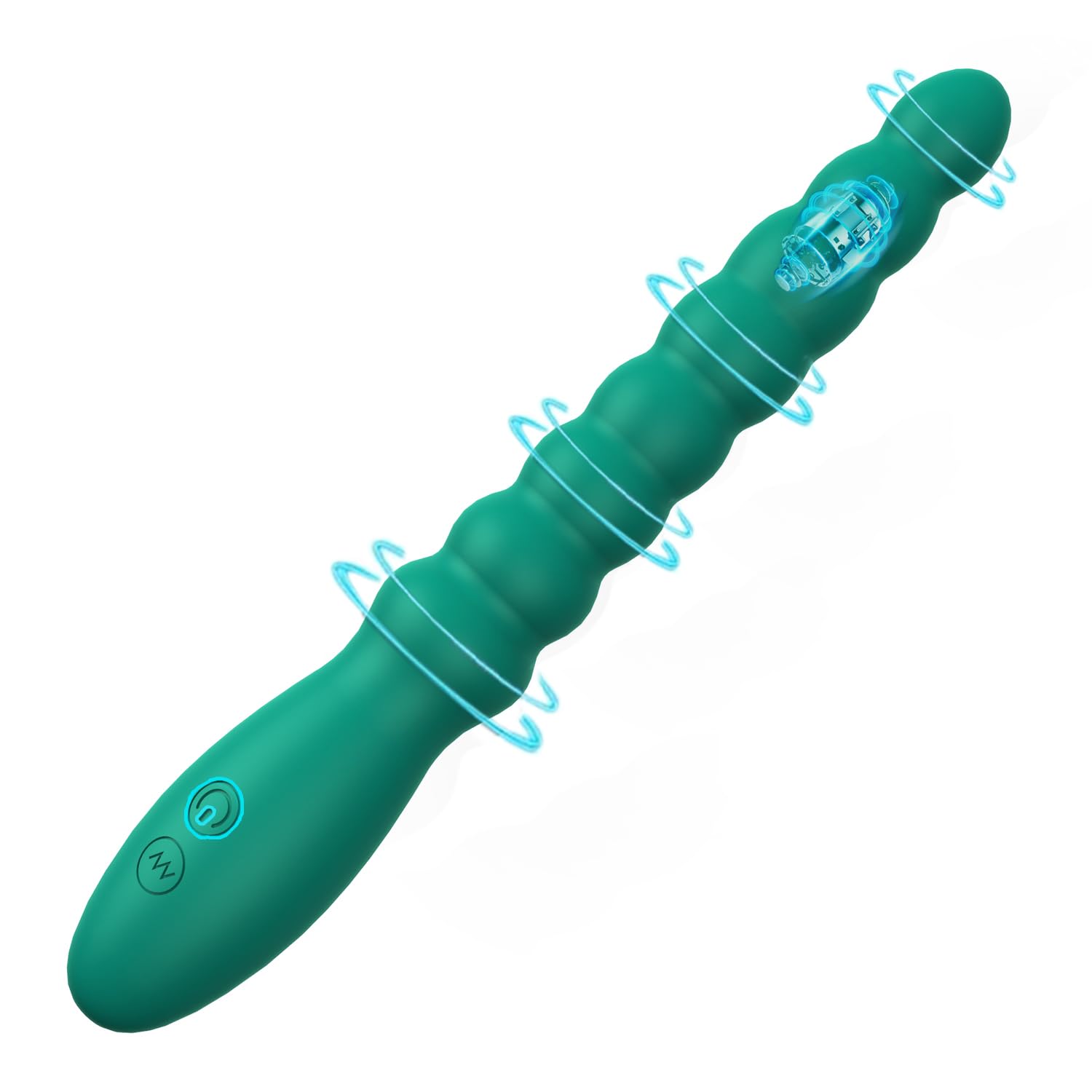 Rechargeable Vibrating Anal Beads Butt Plug - 10 Speed Prostate Massager & G-Spot Stimulator for Men & Women - Adult Sex Toy for Couples Pleasure & Solo Play - Perfect for Bedroom Fun & Spicing Up Relationships (Green)