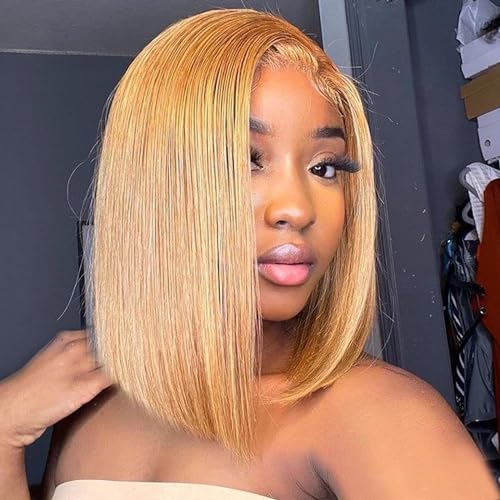 Honey Blonde Bob Wig Human Hair