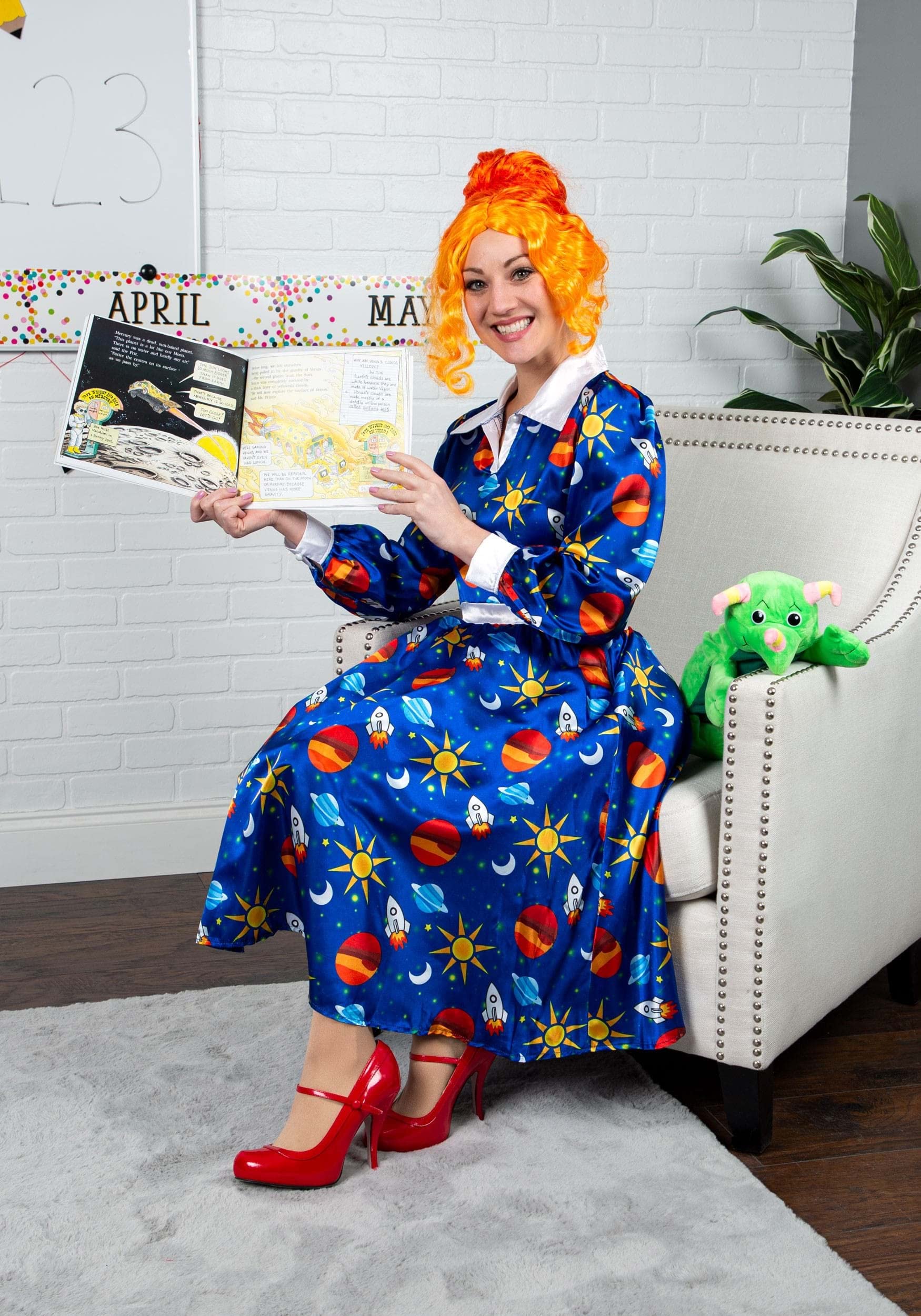 Miss Frizzle Costume from The Magic School Bus - Kids Science Teacher Dress Up Outfit for Halloween & School Science Day