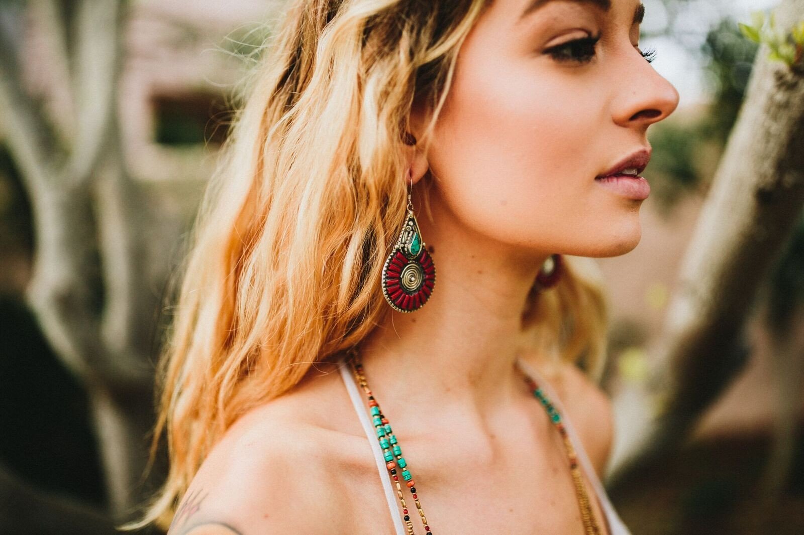 Handmade Tibetan Style Annapurna Earrings - Boho Ethnic Jewelry for Women - Perfect for Festivals, Travel & Boho Fashion