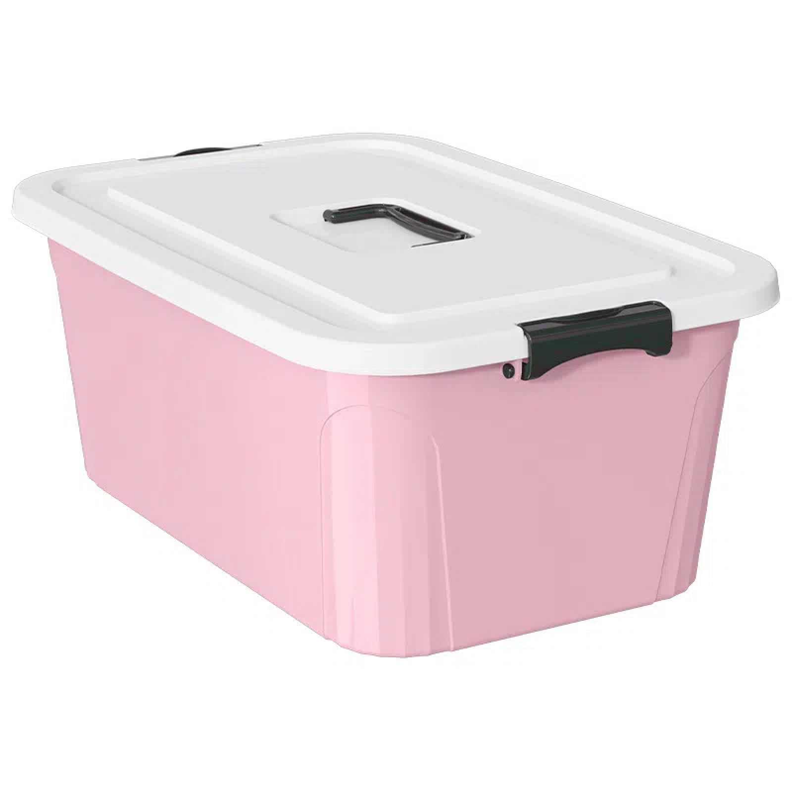 Stackable Plastic Storage Boxes - Durable & Portable Thick Plastic Containers for Clothes, Toys & Organizing | Perfect for Home, Office & Kids Room Storage