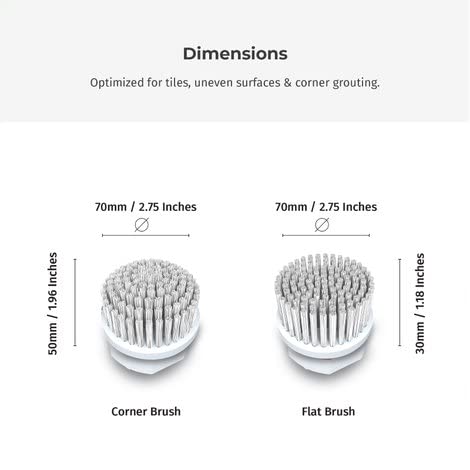 6-in-1 Waterproof Cordless Electric Spin Scrubber with 6 Replaceable Brush Heads - Powerful Cleaning Tool for Bathroom, Kitchen, Floors & Tiles - Ideal for Grout, Shower, Sink & Hard-to-Reach Areas - 2 Year Warranty