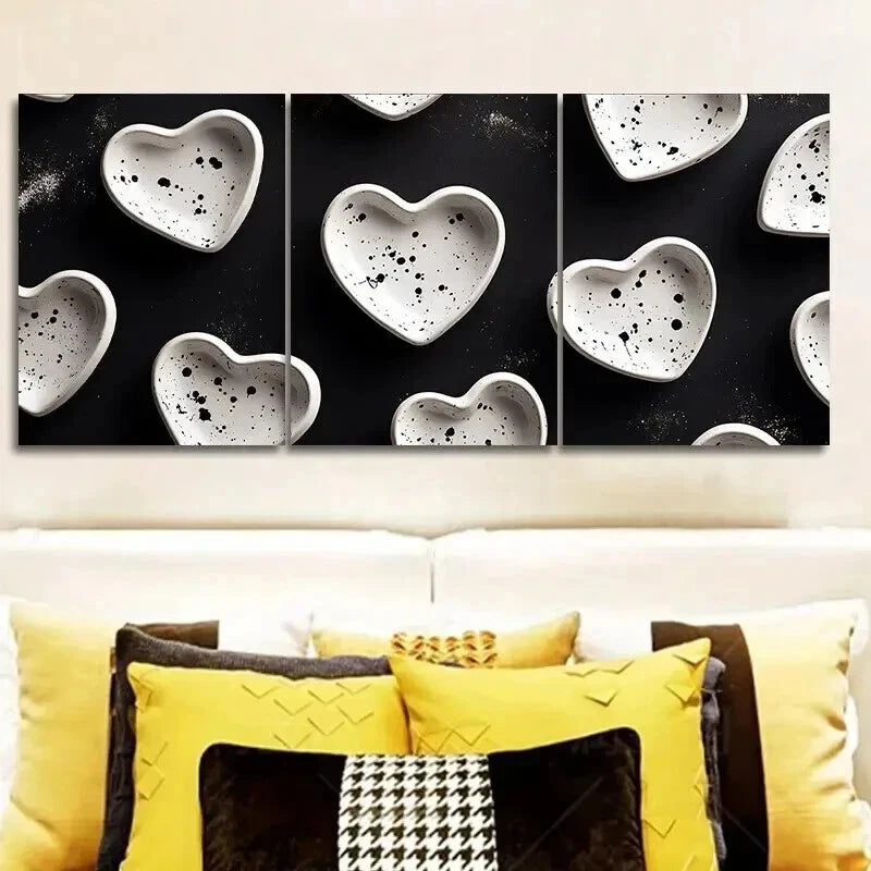 3-Piece Black Background Wall Art Set - Framed Canvas 50x70cm | High Quality Print | 100% Australian Made | Ready to Hang | Perfect for Living Room, Bedroom & Office Decor
