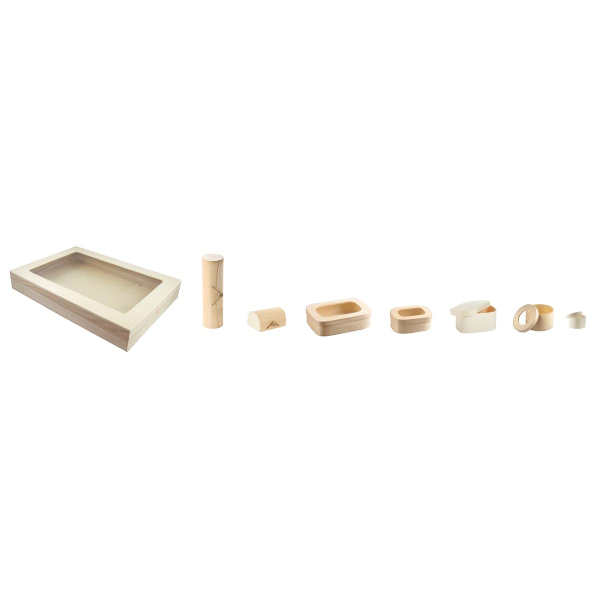 PacknWood 210BBOITE11 - Natural Rectangular Wood Storage Box with Lid - 13oz Capacity - 3.7” x 2.5” - Rustic Home Decor, Wedding Centerpiece, Gift Box - 100 per Case - Perfect for DIY Crafts, Party Favors & Home Organization