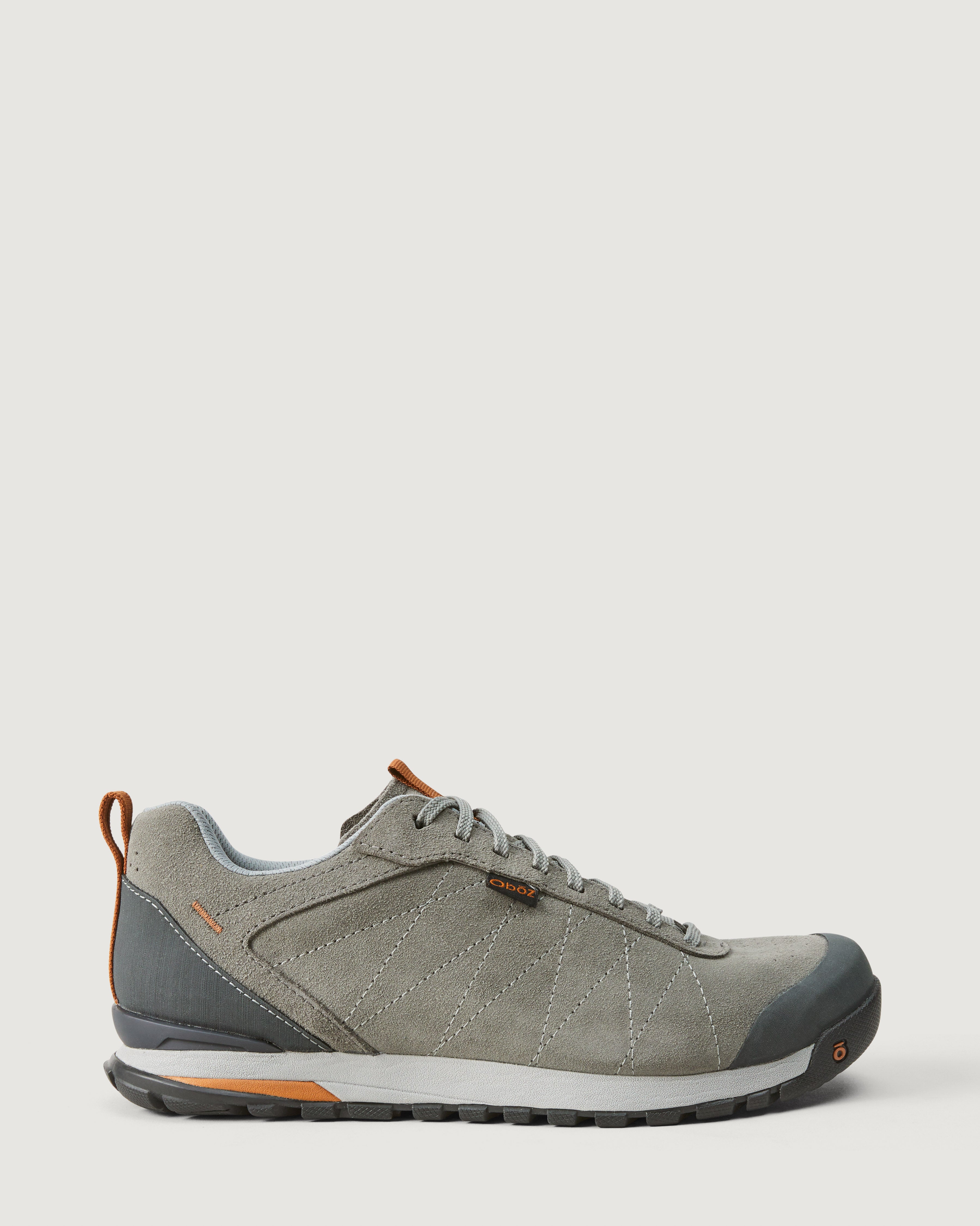 Oboz Bozeman Low Leather Shoes for Men - Charcoal Hiking & Outdoor Walking Shoes - Durable & Comfortable for Trail Adventures