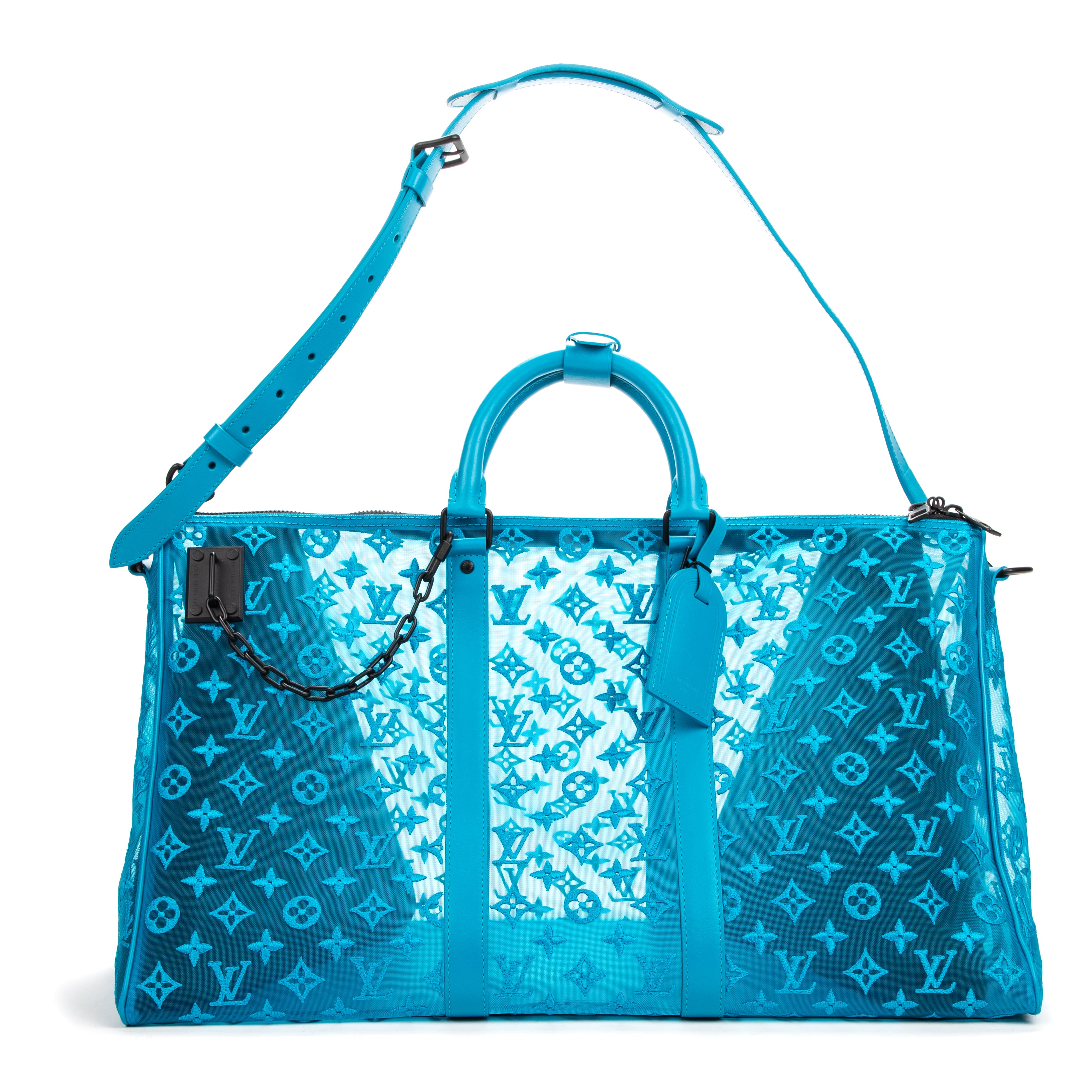 Transparent Triangle Keepall Bandouliere 50 - Stylish Travel Duffel Bag for Women & Men - Perfect for Weekend Getaways, Gym, and Air Travel