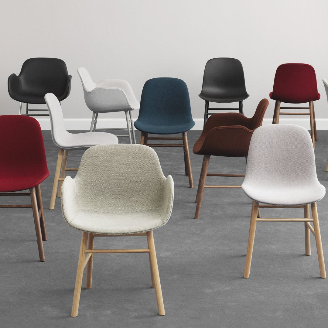 Modern Form Armchair with Sturdy Wood Legs & Premium Upholstery - Perfect for Living Room, Office or Reading Nook