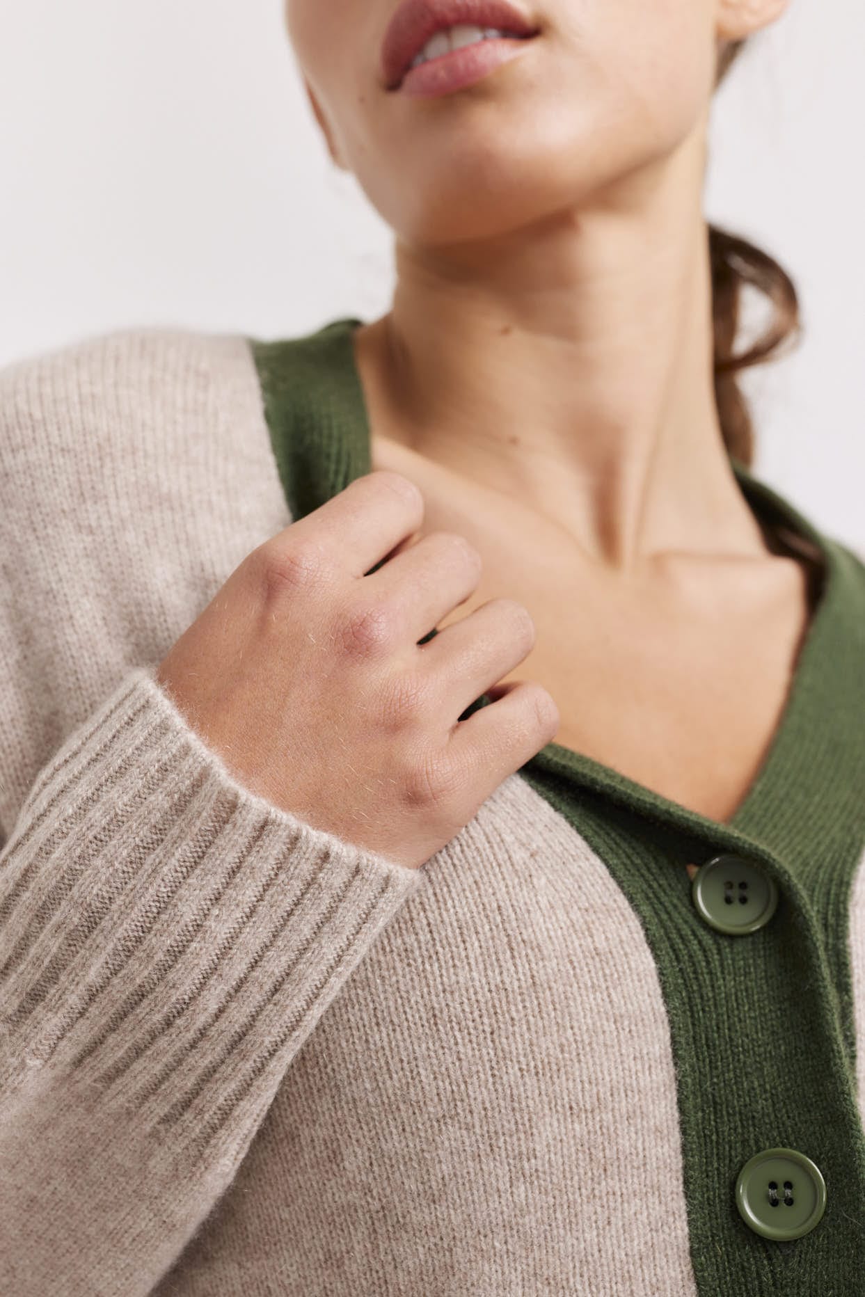 Addison Cashmere Cardigan in Lightweight Beige - Soft Women's Sweater for Fall & Winter | Perfect for Office, Travel & Casual Outfits