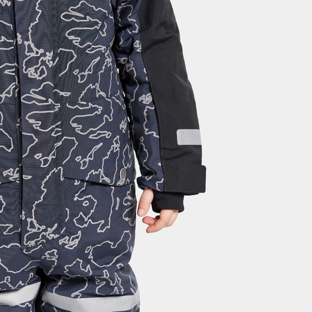 Didriksons Bjarven Special Edition Kids Snowsuit - Waterproof Winter Jacket & Pants Set with Reflective Details (Grundsun Navy) - Perfect for Skiing, Snowboarding & Outdoor Winter Activities