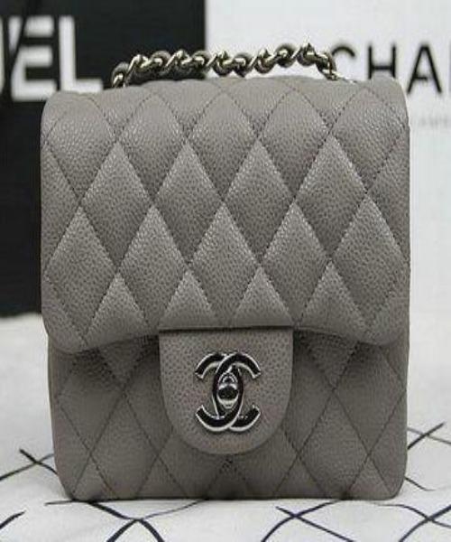 Authentic Chanel Mini Flap Bag in Classic Grey - Luxury Crossbody Purse for Women | Perfect for Date Night, Parties & Everyday Elegance