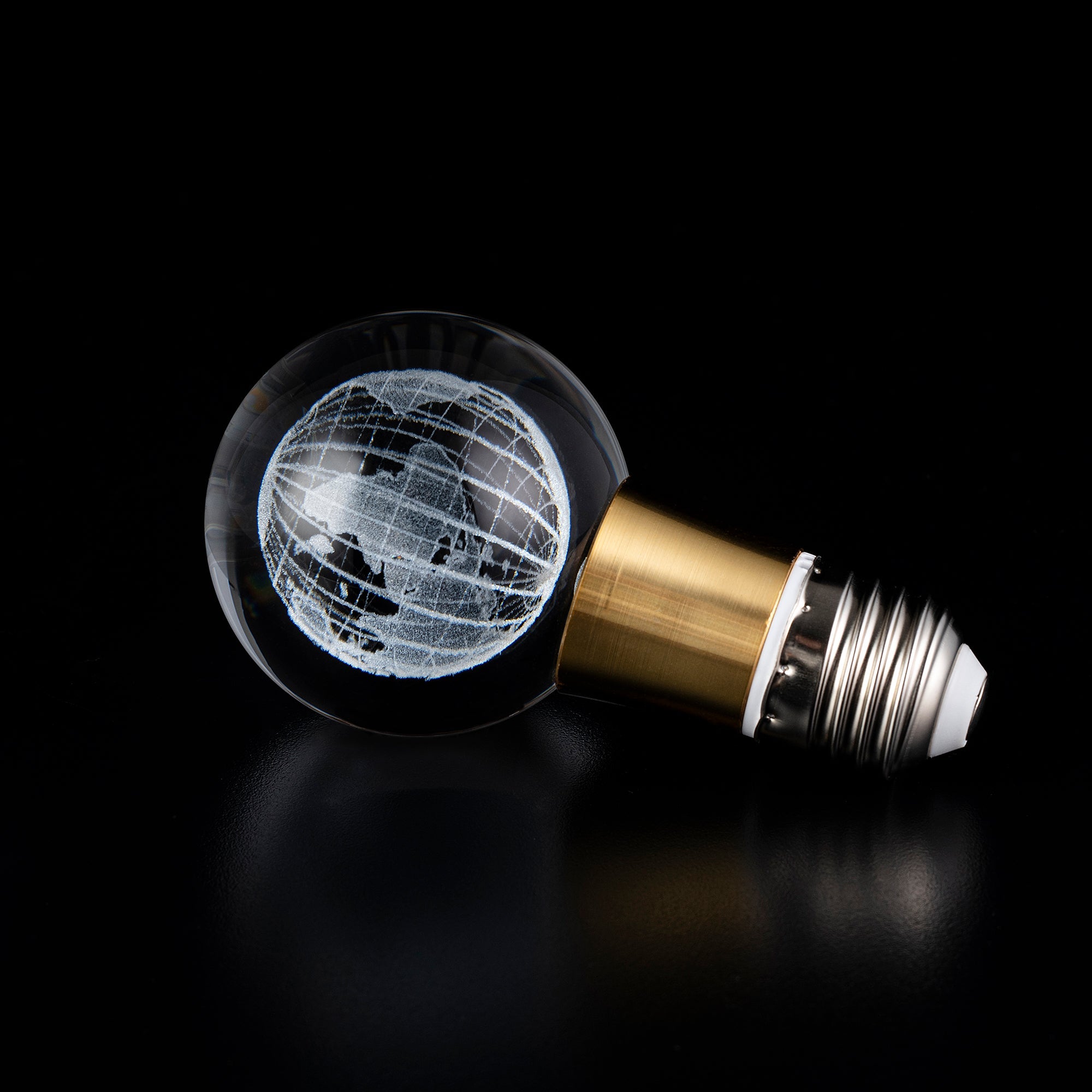 ATLAS GLOBE Crystal LED Light Bulb - Energy Efficient Decorative Lighting for Home, Office & Party Decor - Perfect for Bedroom, Living Room & Special Occasions