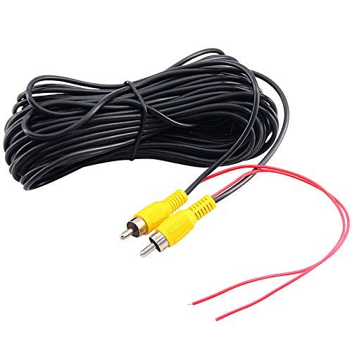 RCA Video Cable 50ft - Reverse Rear View Backup Camera Cable for Parking Assist, Monitor System & Detection Wire (15m) - Ideal for Trucks, RVs & Vehicles with Rear Camera Setup