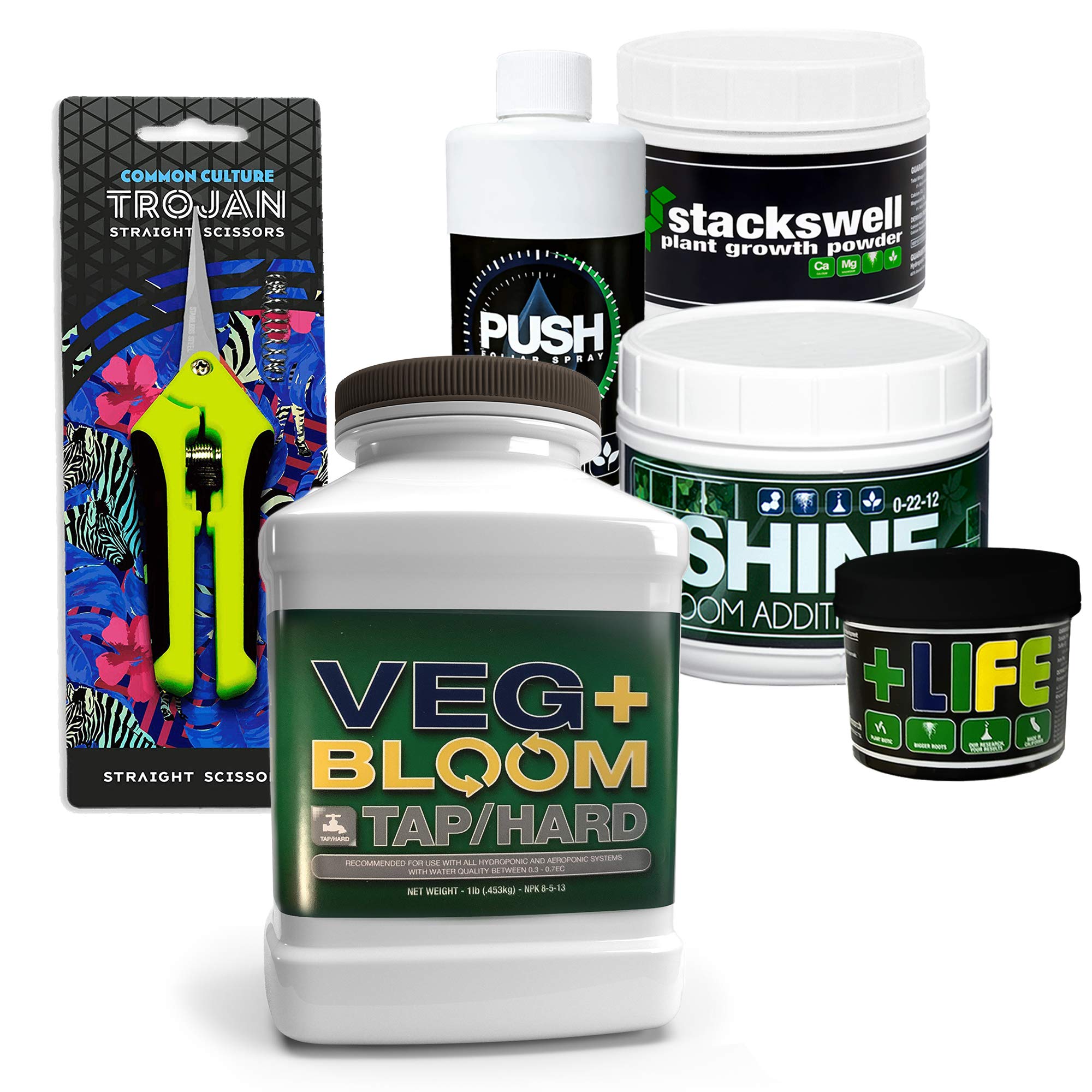 Veg + Bloom Tap Hard Nutrient Starter Kit - Complete Plant Growth Bundle (6 Items) for Hydroponics, Soil & Coco Coir Gardening