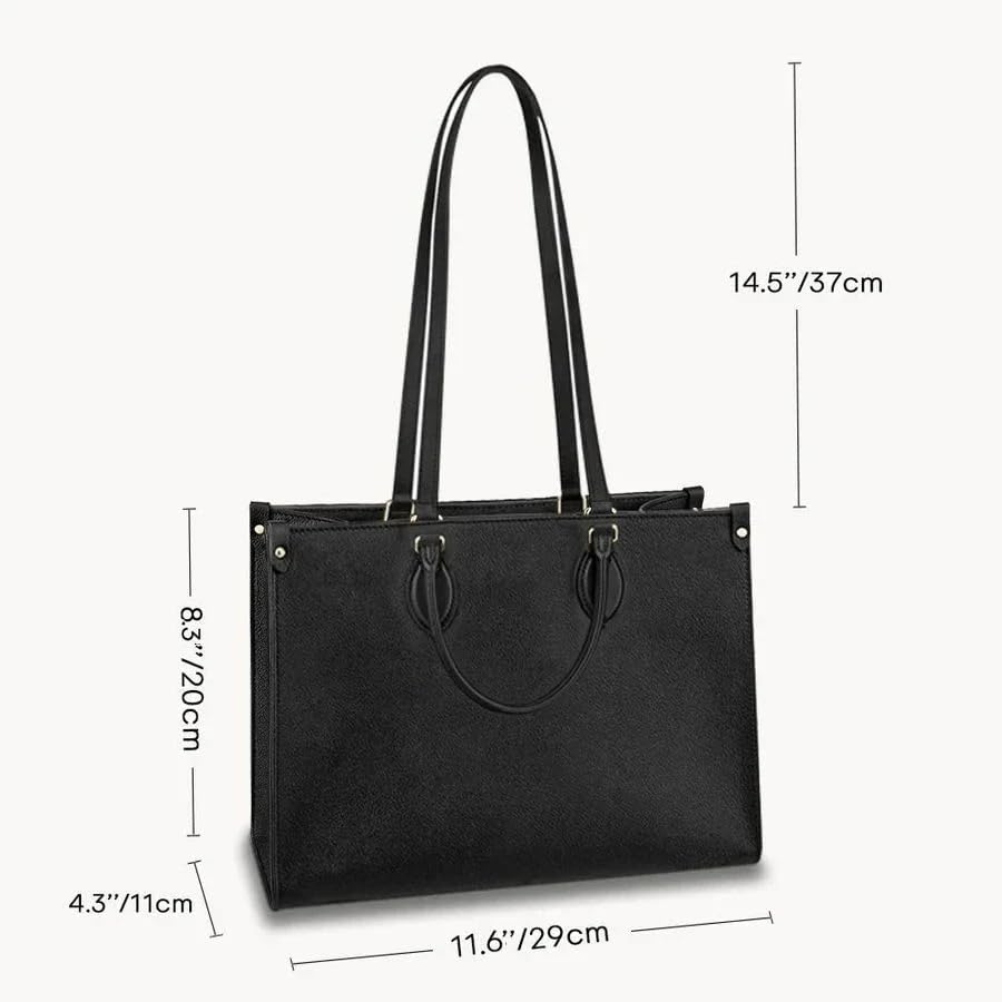 Stylish Black Leather Crossbody Bag for Women - Personalized Witch Design, Chic Shoulder Purse with Adjustable Strap for Travel, School & Work | Perfect Halloween Gift (11.6