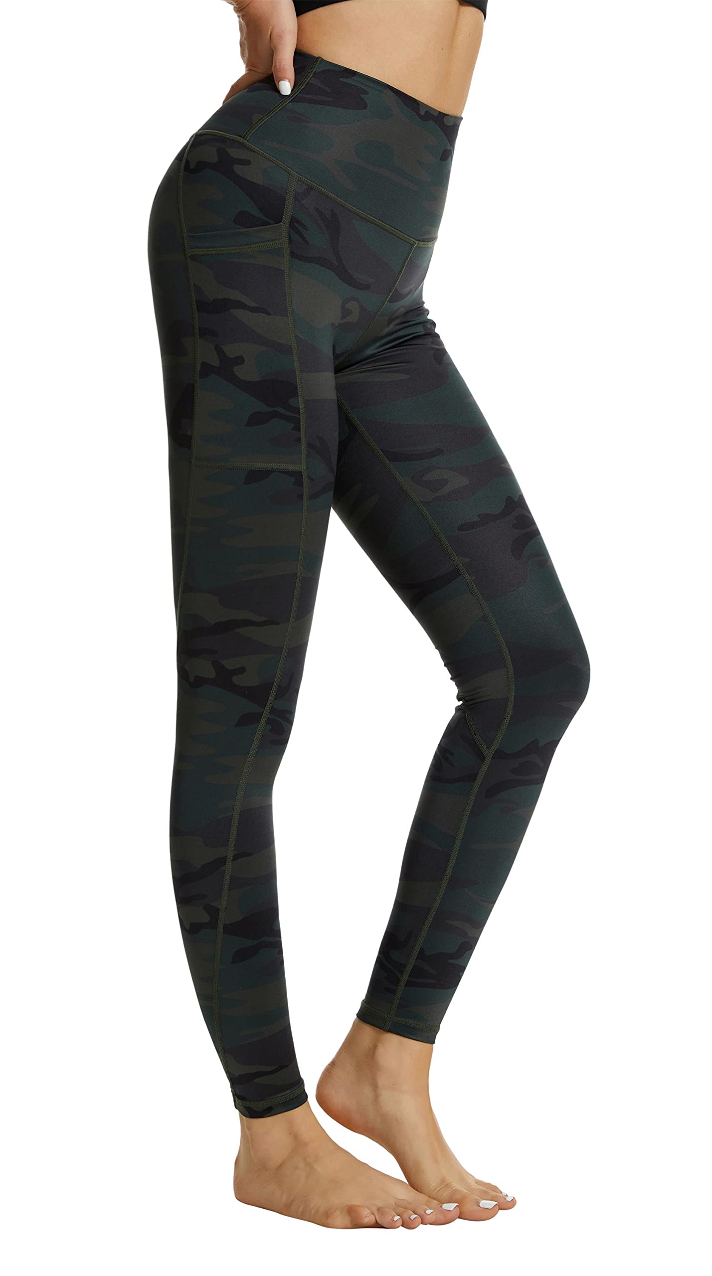 Sugar Pocket Women's Yoga Leggings - High Waisted Workout Pants for Running, Gym & Fitness - Breathable Stretchy Activewear for Yoga, Pilates & Lounge Wear